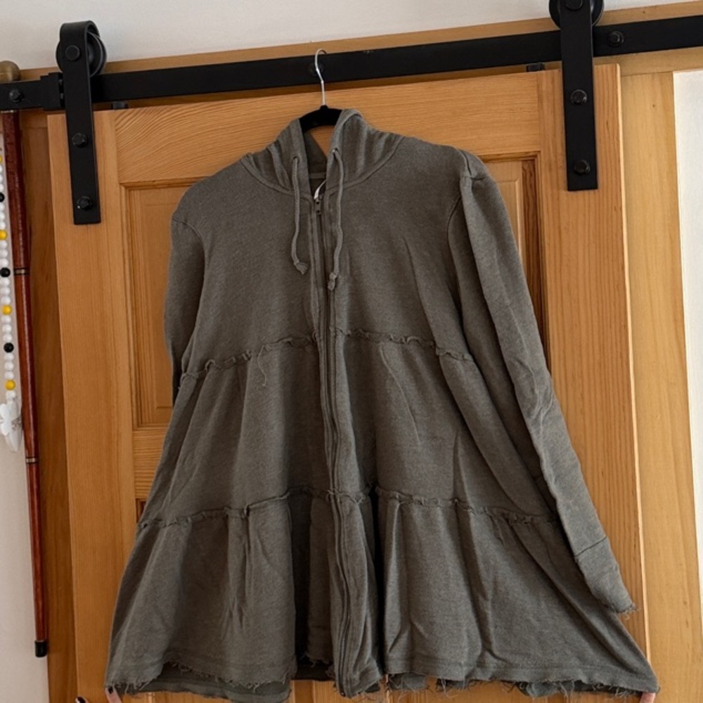 Free People Olive Green Zippie